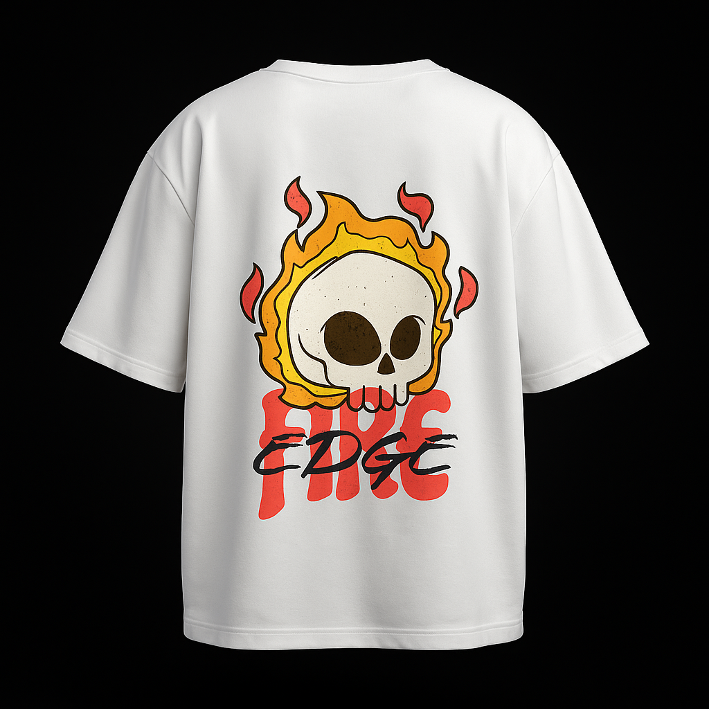 off white fire skull