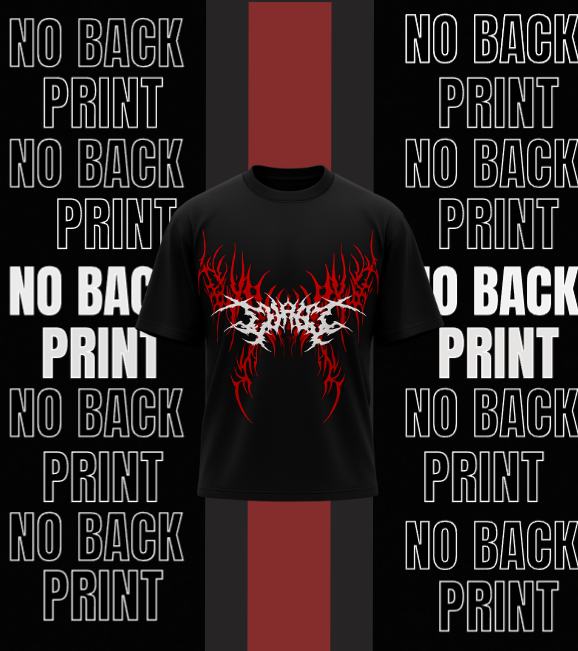 black solid tattoo tee