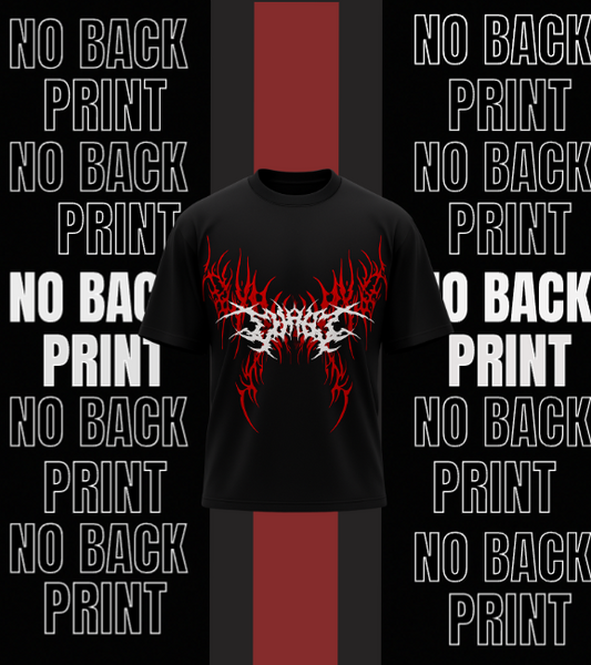 black solid tattoo tee